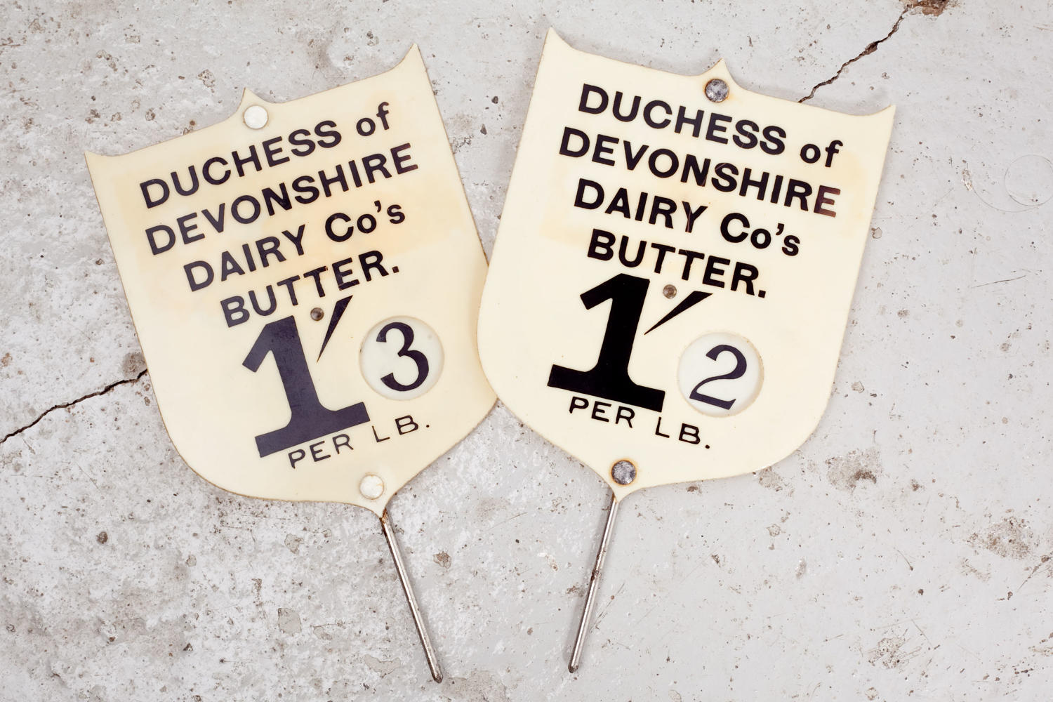 Duchess of Devonshire Dairy Co's Butter adjustable price labels