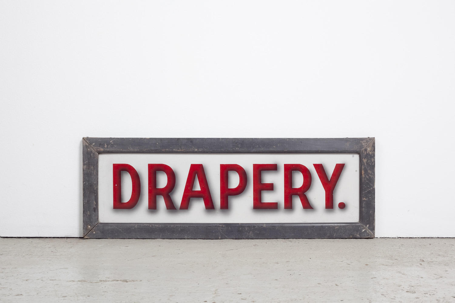 Original vintage enamel advertising sign - Drapery