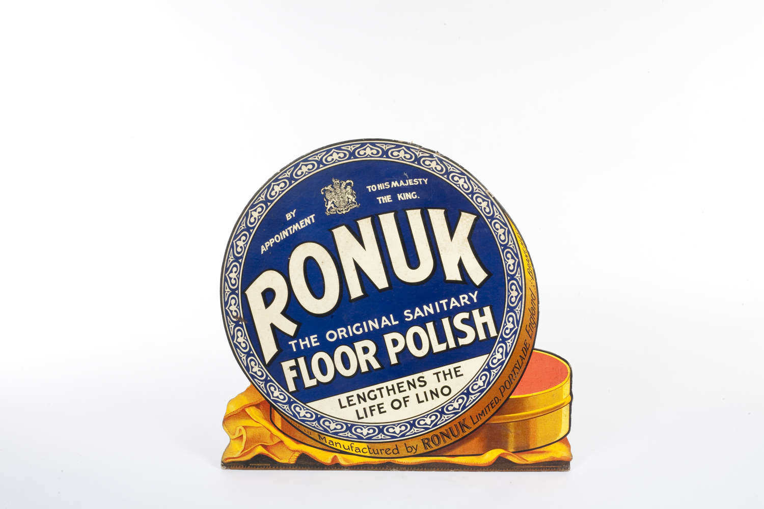 Original advertising showcard for Ronuk floor polish