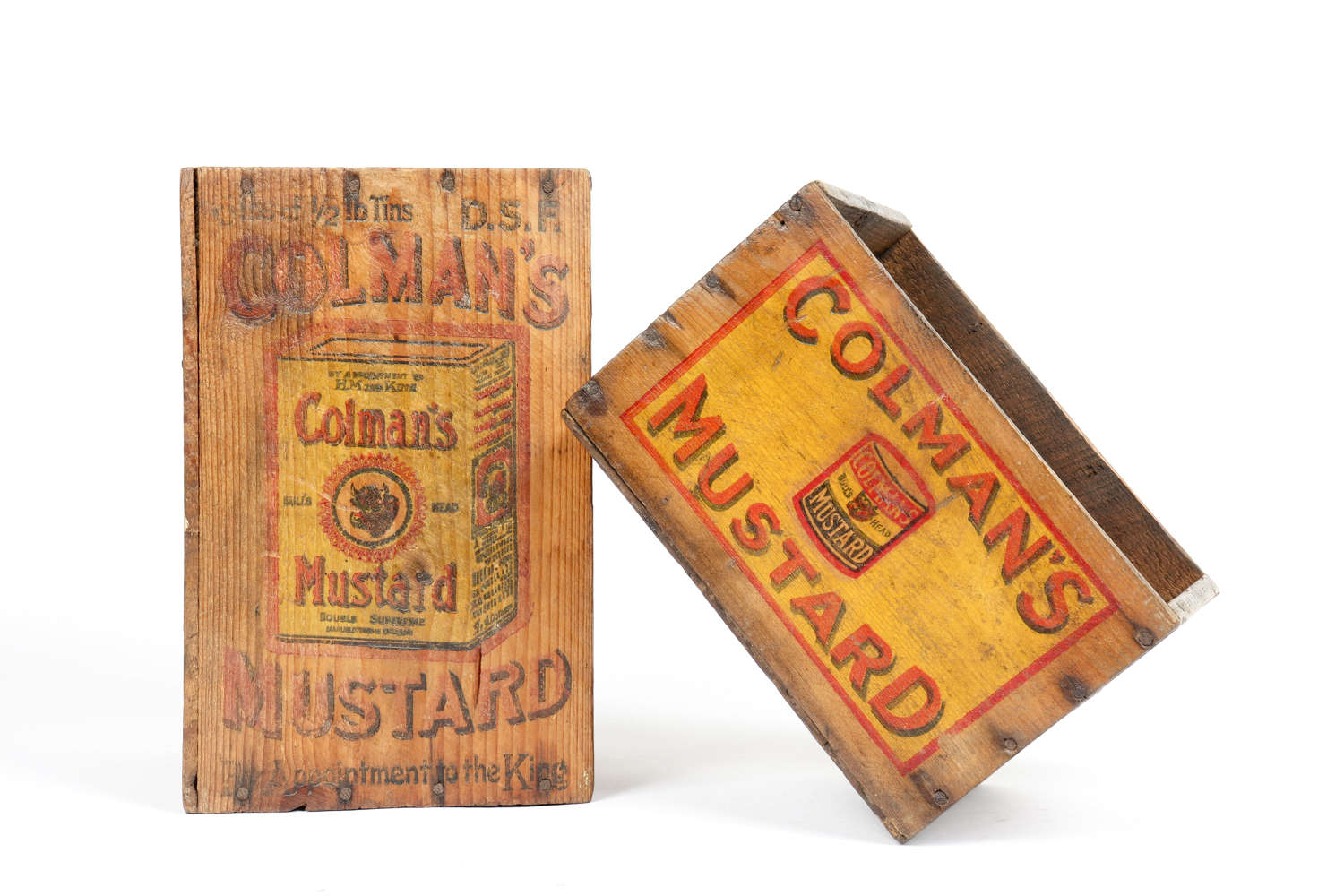 Original vintage Colman's Mustard shop delivery and display box