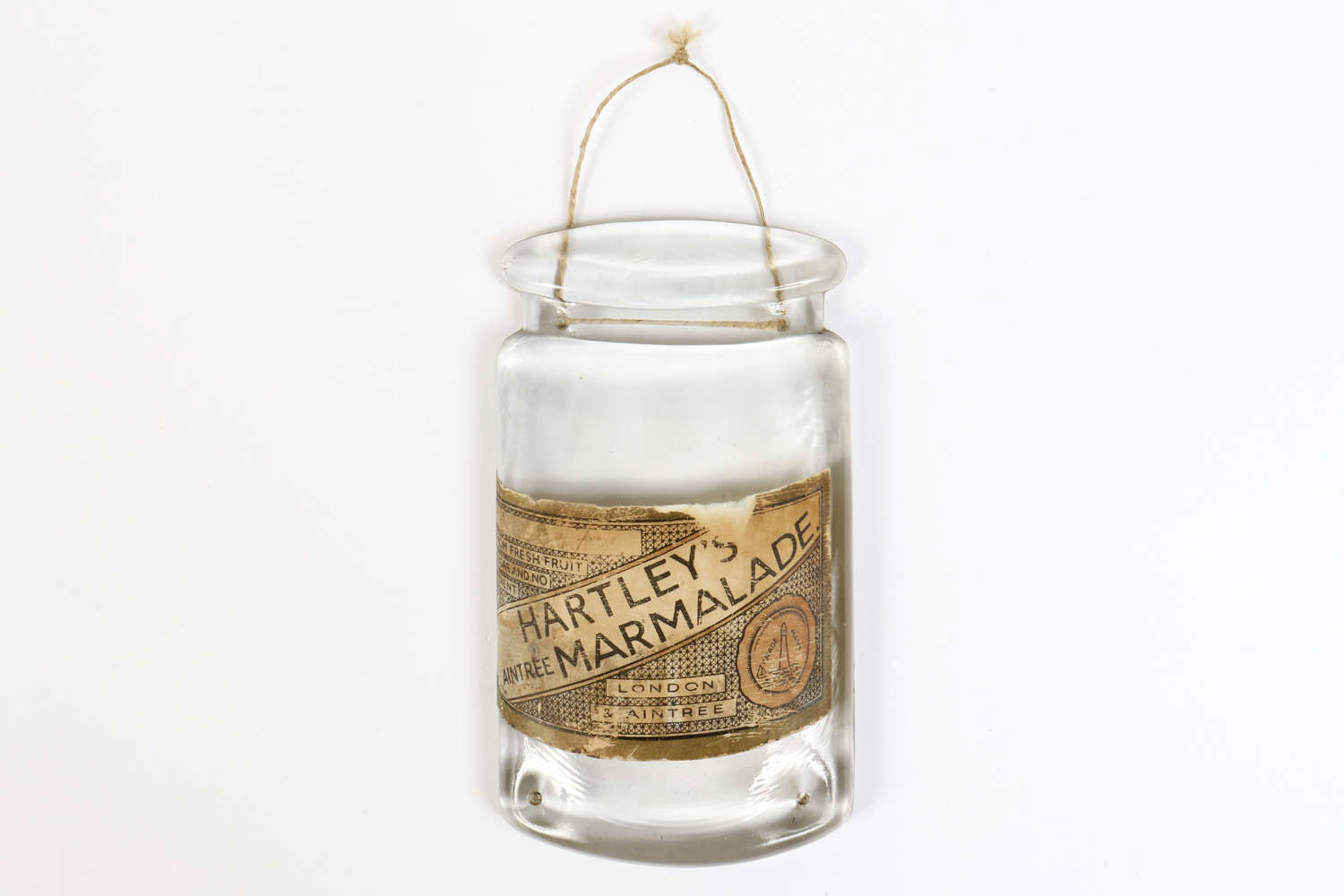 Rare 'Hartley's Marmalade' glass advertising sign