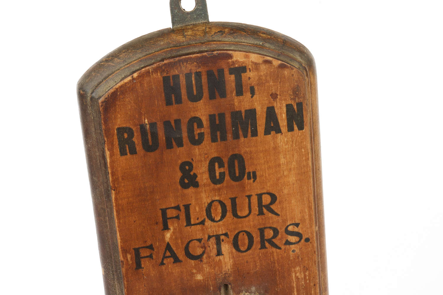Hunt, Runchman & Co. Flour Factors thermometer.