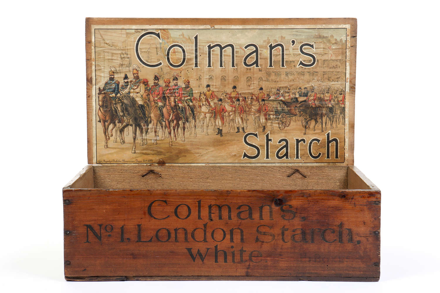 Original shop delivery and display box for Colman's Starch