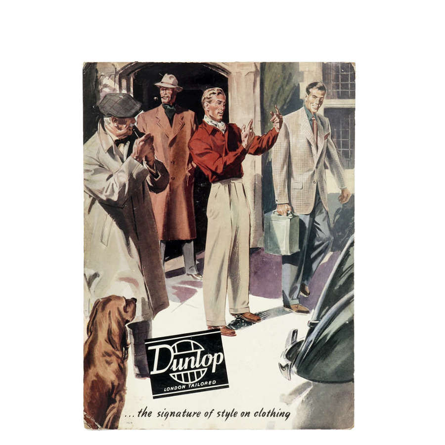 Original advertising showcard for Dunlop.