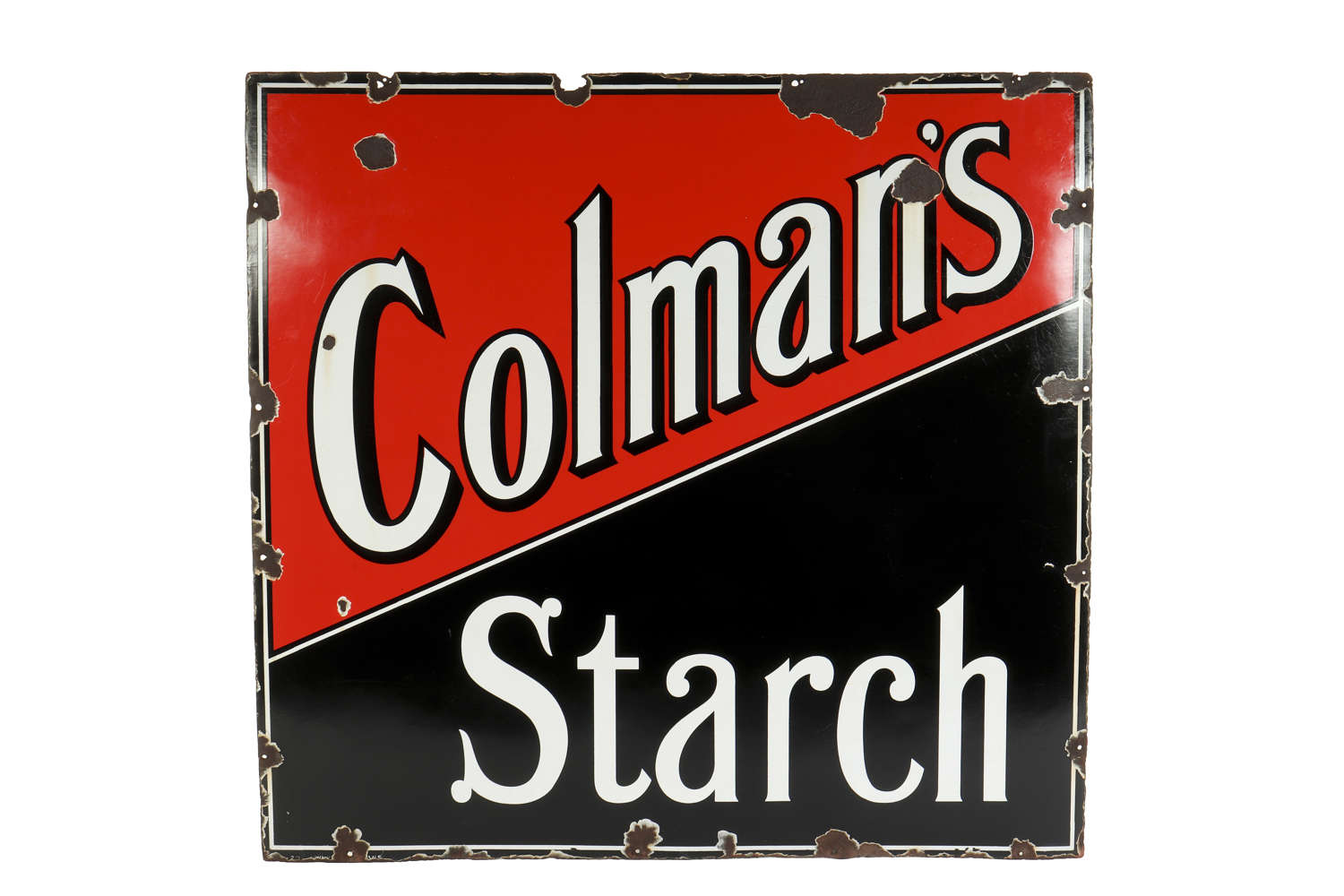 Original enamel advertising sign for Colman's Starch