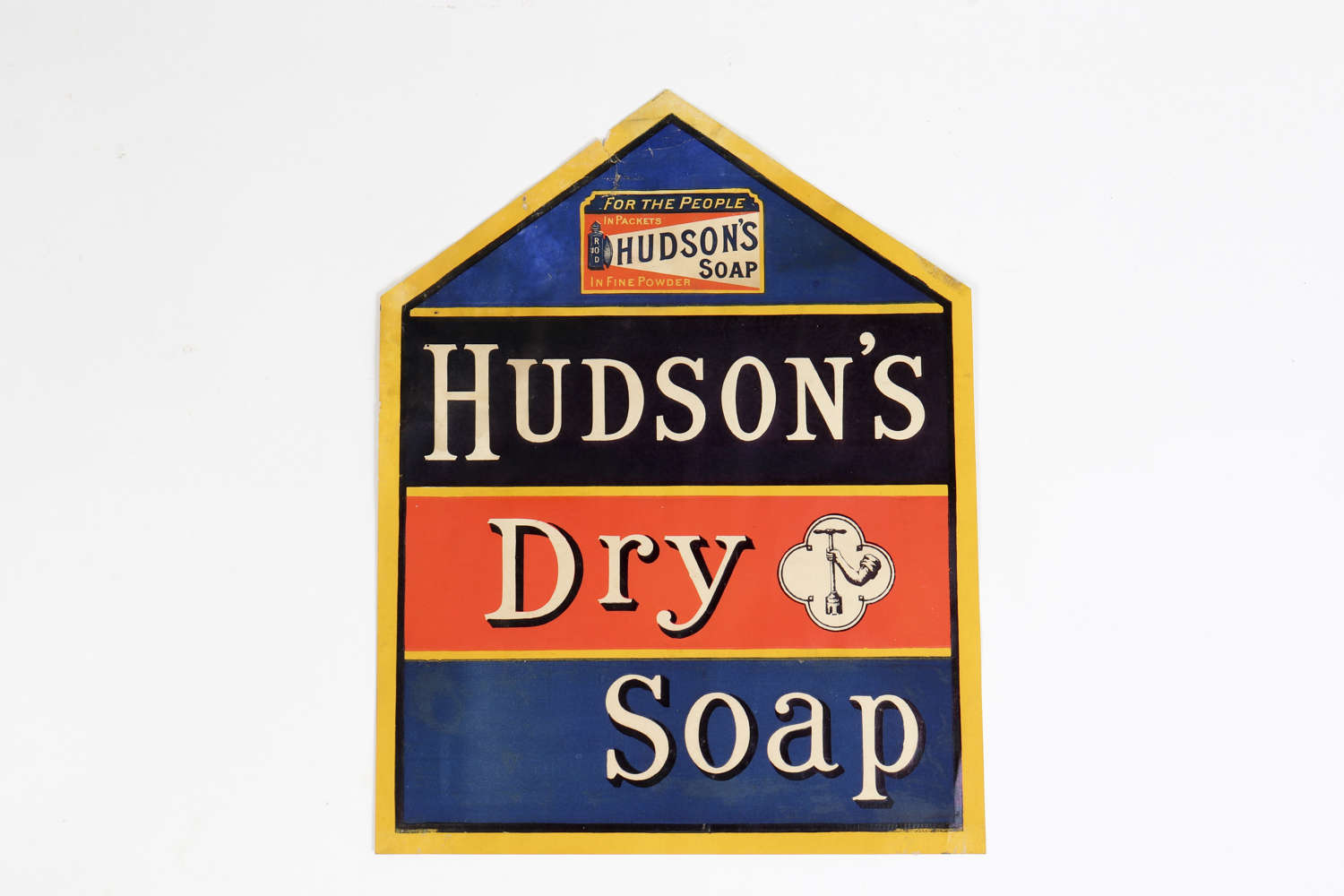 Original shop display advertising poster for Hudson's Soap