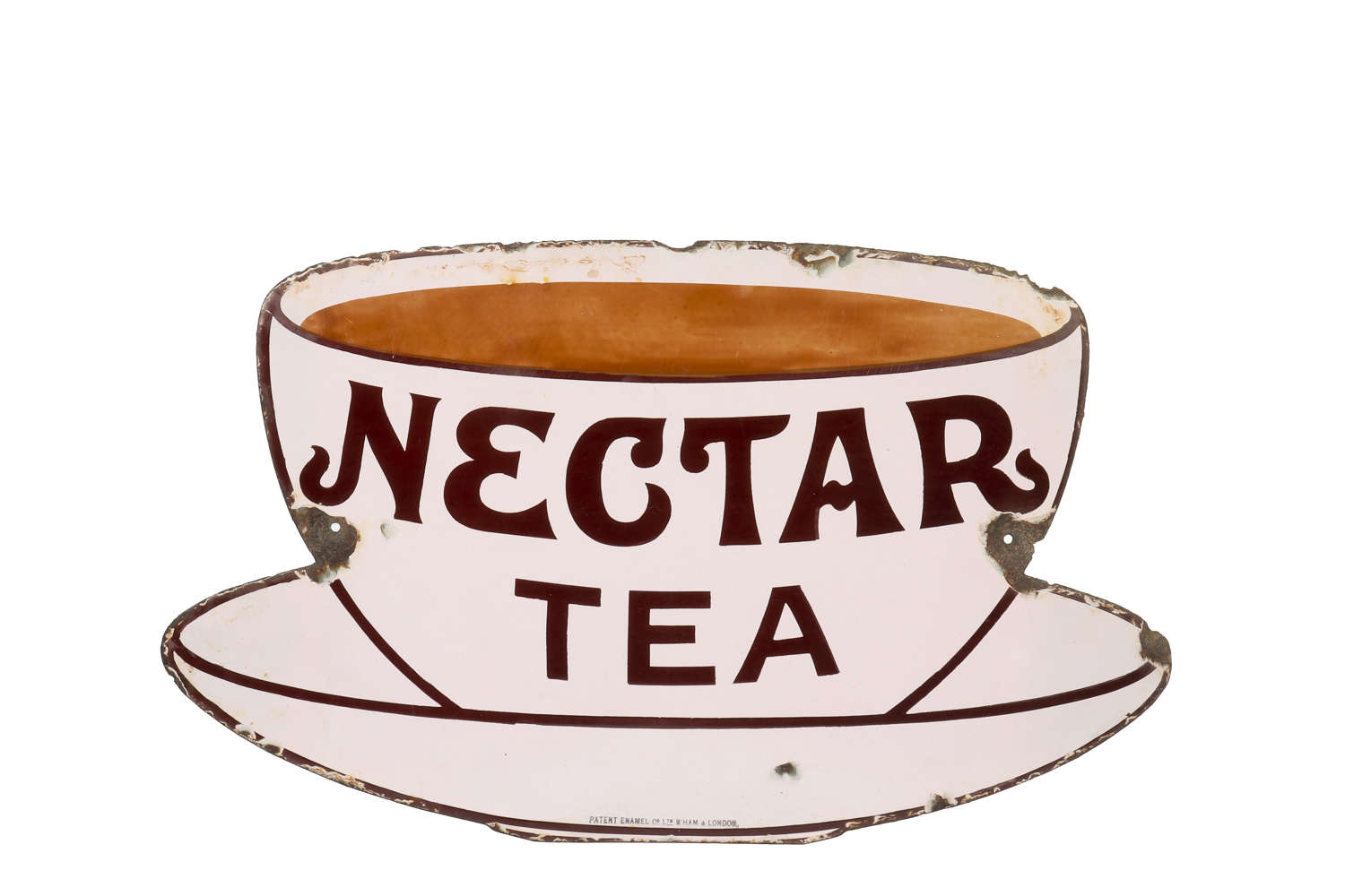 Original enamel advertising sign for Nectar Tea
