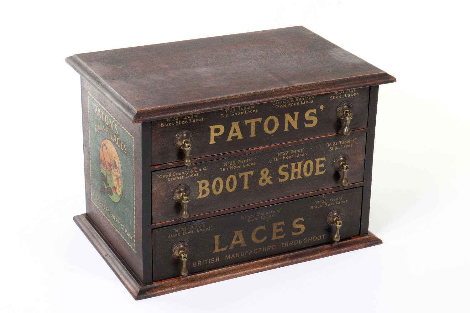 Patons' Boot & Shoe Laces shop display cabinet