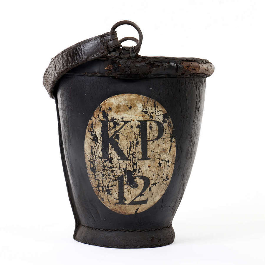 19th century leather fire bucket