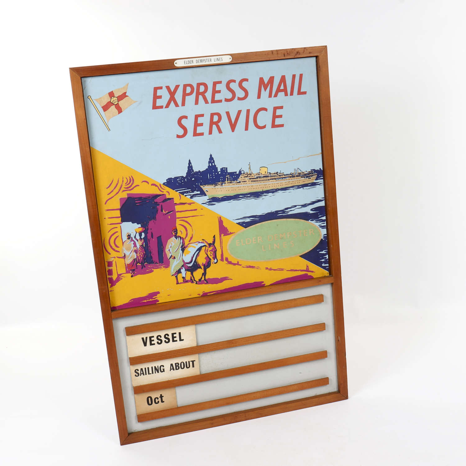 Elder Dempster Lines - Express Mail Service advertising sign