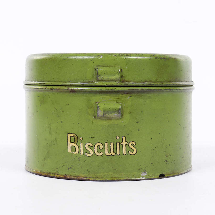 Vintage toleware biscuit tin