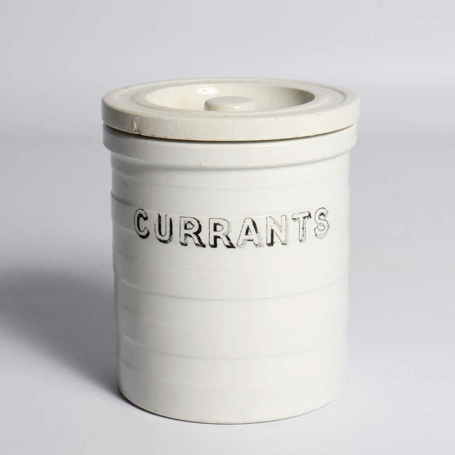White banded storage jar - 'Currants'